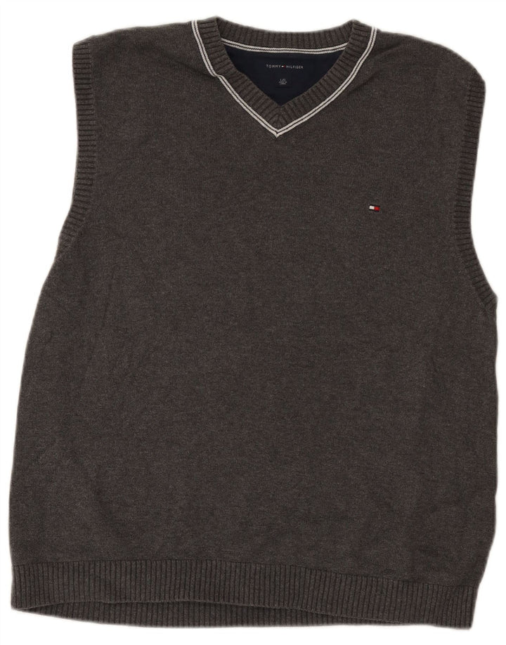Мужская майка Tommy Hilfiger, большой серый хлопок, безрукавка
