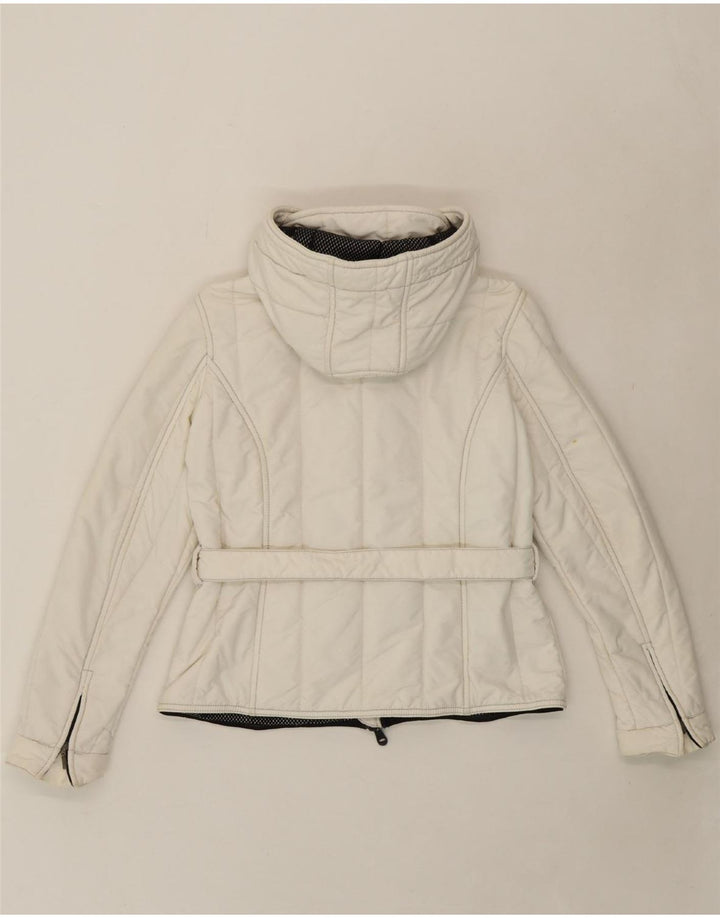 REFRIGIWEAR Girls Hooded Bomber Jacket 13-14 Years White Polyamide Vintage Refrigiwear and Second-Hand Refrigiwear from Messina Hembry 