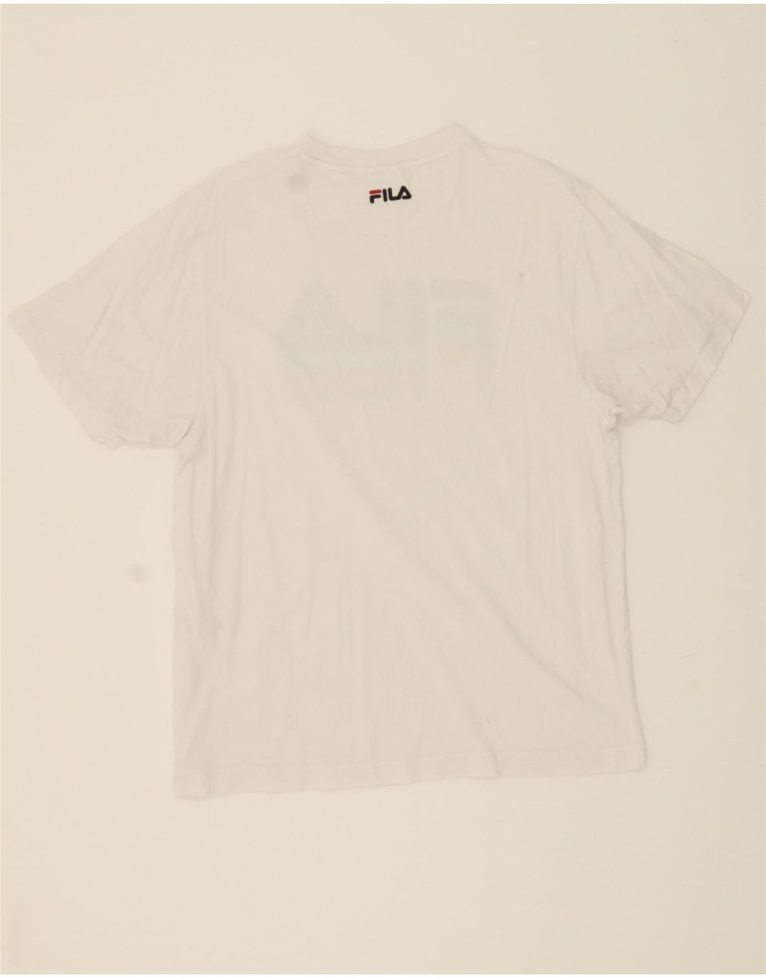 FILA Mens Graphic T-Shirt Top Medium White Cotton Vintage Fila and Second-Hand Fila from Messina Hembry 