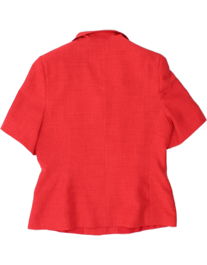 ST. BERNARD Womens Short Sleeve 4 Button Blazer Jacket UK 16 Large  Red Vintage St. Bernard and Second-Hand St. Bernard from Messina Hembry 