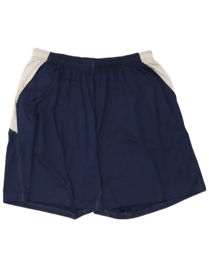 Мужские спортивные шорты Russell Athletic 2XL, темно-синие, полиэстер с цветными блоками