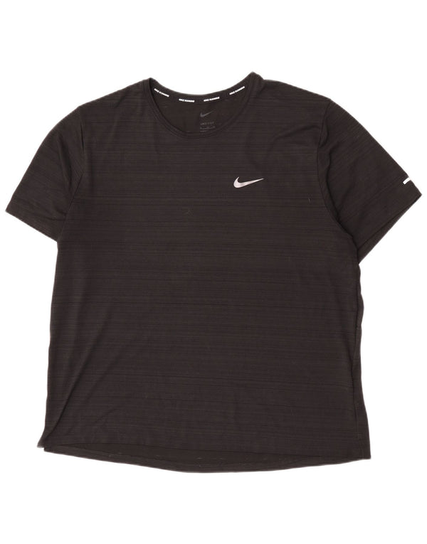Женская футболка Nike Dri Fit Top UK 18 XL, полиэстер в черную полоску