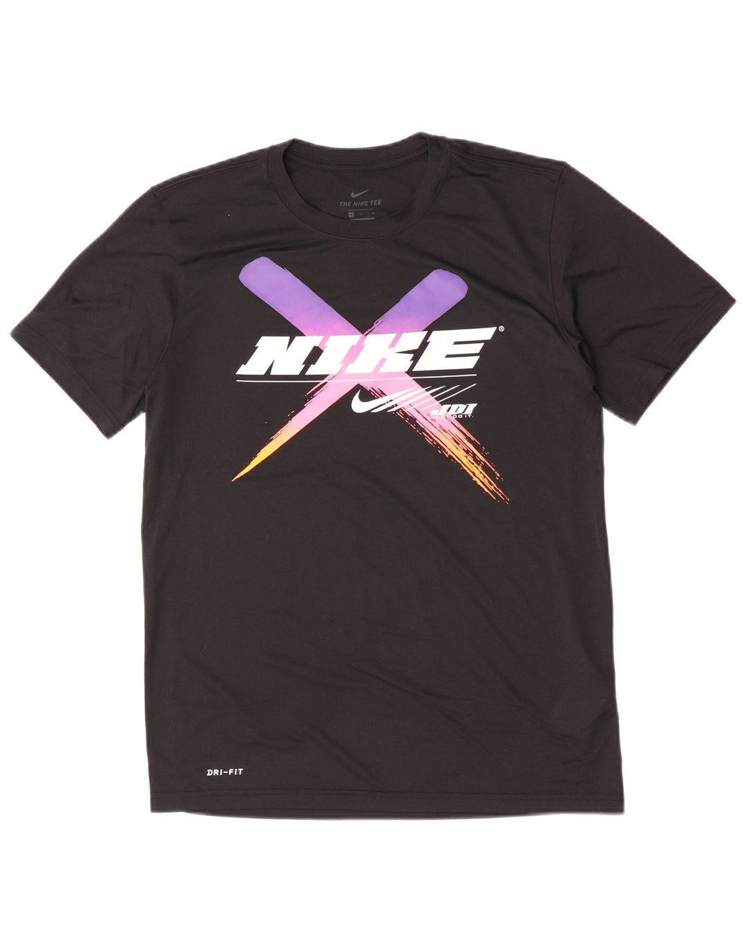 Мужская футболка Nike Dri Fit с графическим рисунком, средний черный полиэстер