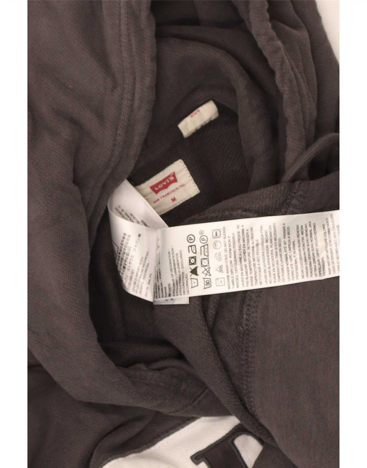 Мужской джемпер с капюшоном Levi's с рисунком, средний серый, хлопок с цветными блоками