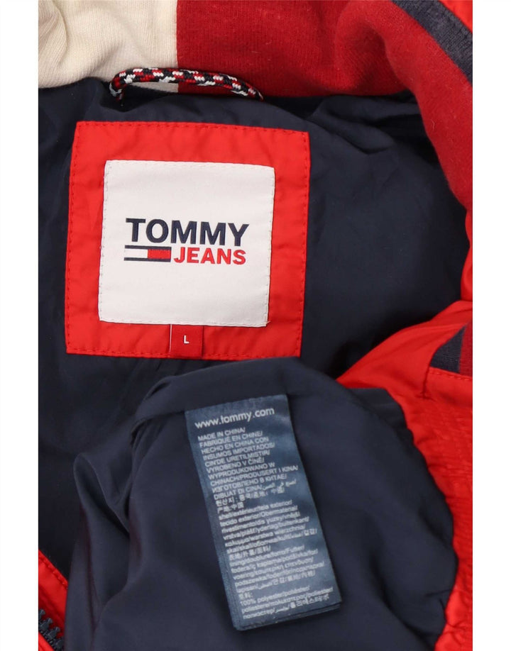 Мужская стеганая куртка Tommy Hilfiger UK 40, большая красная, полиэстер