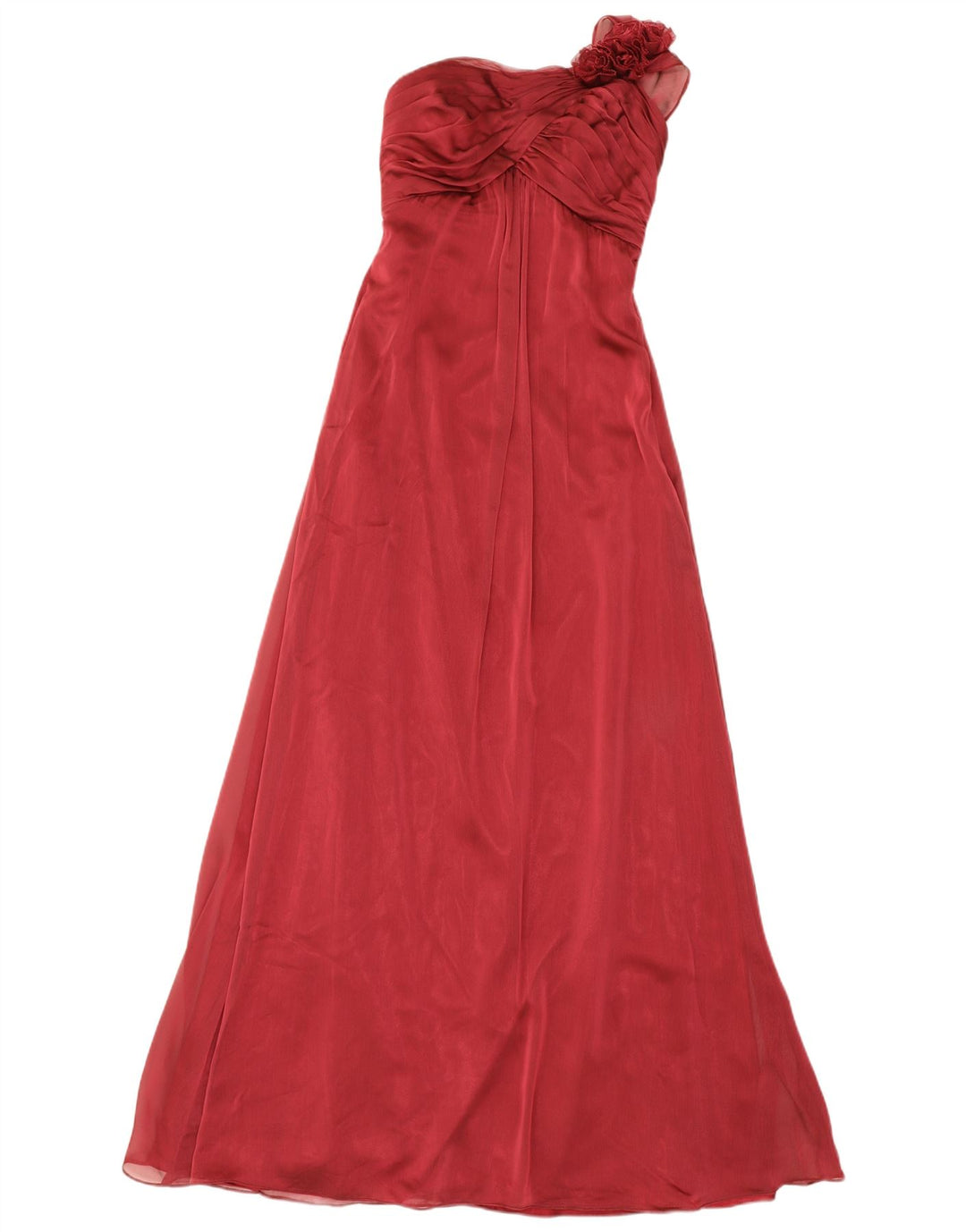 BELSOIE Womens One Shoulder Dress UK 12 Medium  Red