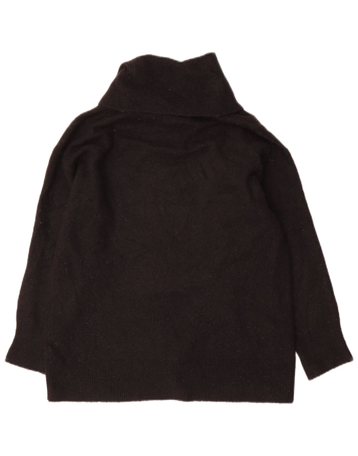 Женский свободный джемпер с высоким воротником Massimo Dutti UK 10, маленький черный