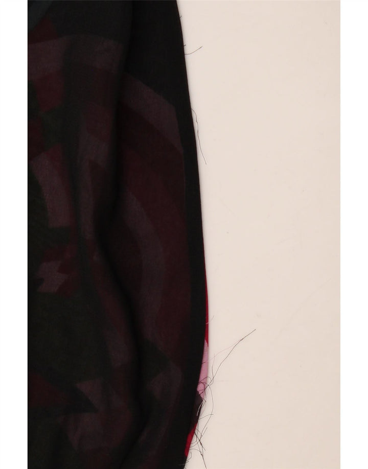 DESIGUAL Женская блузка с длинным рукавом, топ UK 18 XL, черный полиэстер с геометрическим рисунком