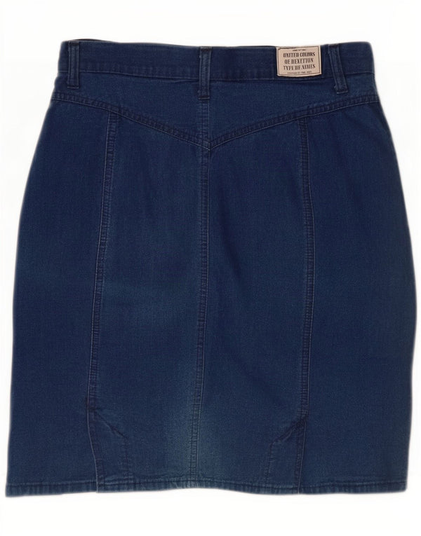Женская джинсовая юбка Benetton IT 44 Medium W28 Синяя, хлопок