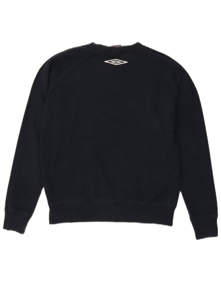 UMBRO Mens Sweatshirt Jumper Small Navy Blue Cotton