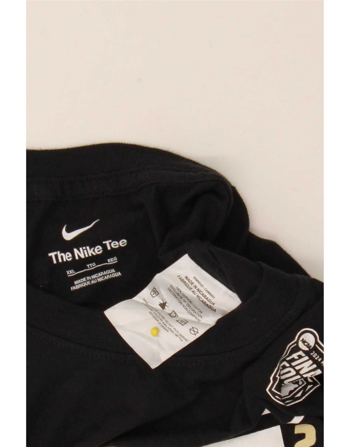 Мужская футболка с рисунком Nike Top 2XL, черный хлопок