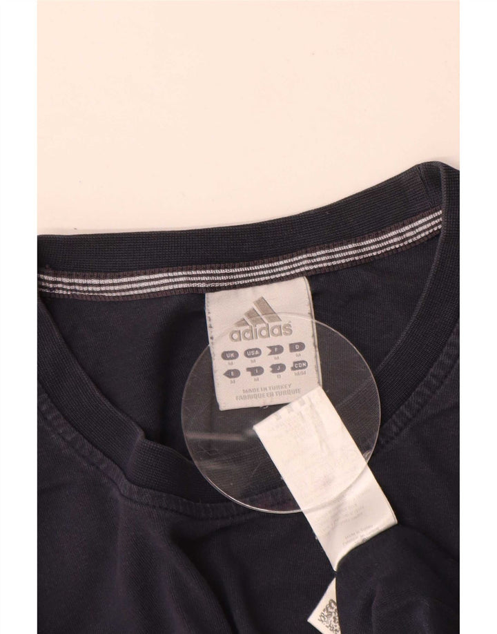 Мужской топ Adidas с длинным рукавом, средний темно-синий, хлопок