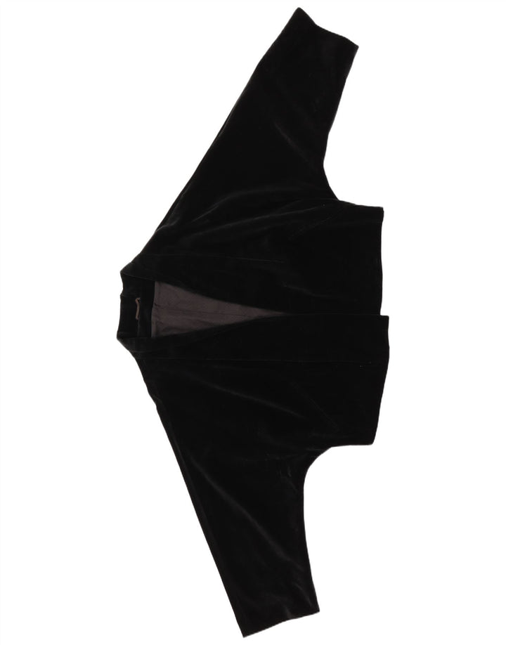 Женский бархатный пиджак оверсайз Max Mara UK 12, средний черный