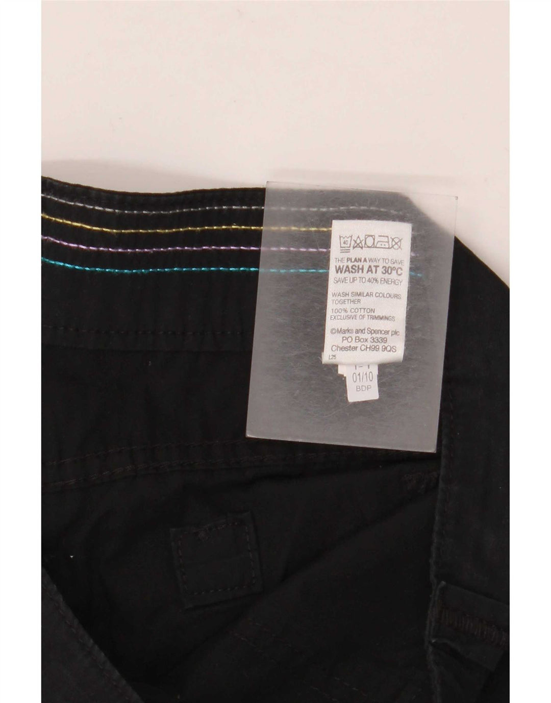 Женские прямые капри Marks & Spencer UK 12 Medium W32 L20 черные