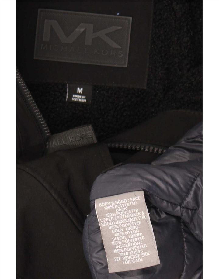 Мужская ветровка с капюшоном Michael Kors UK 38, средний черный полиэстер