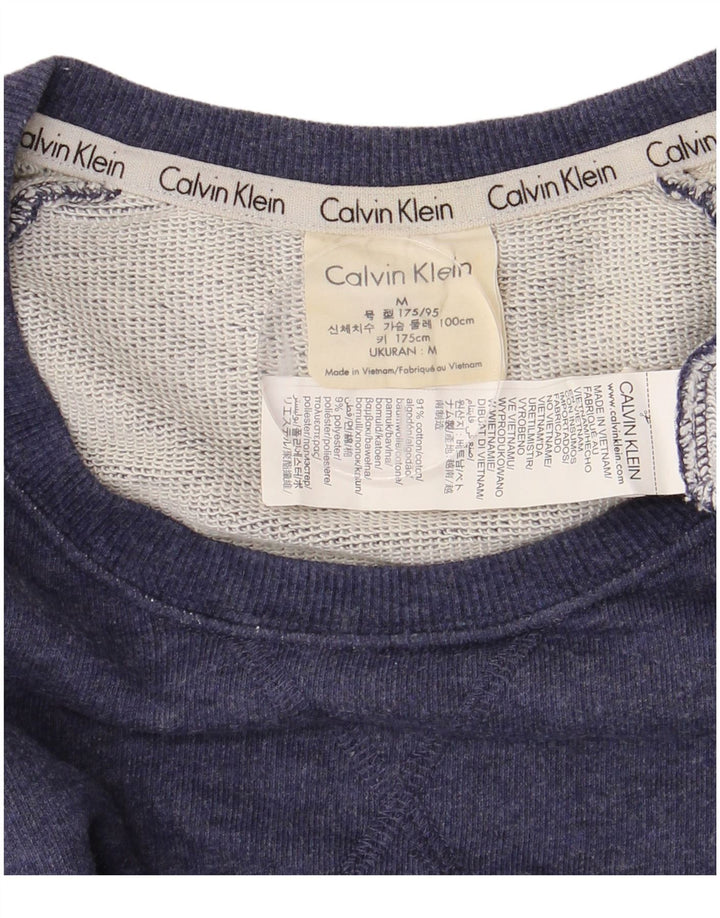 CALVIN KLEIN Мужской свитшот с графическим рисунком, средний темно-синий с цветными блоками