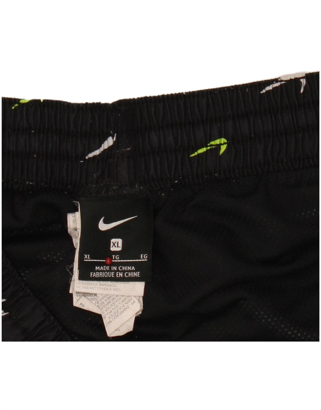 Мужские спортивные шорты с рисунком Nike XL, черные, полиэстер