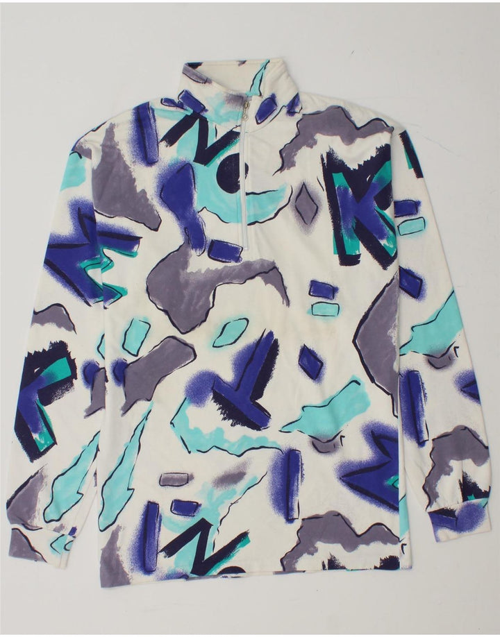 Мужской топ BENGER с абстрактным узором на молнии с длинным рукавом, маленький разноцветный