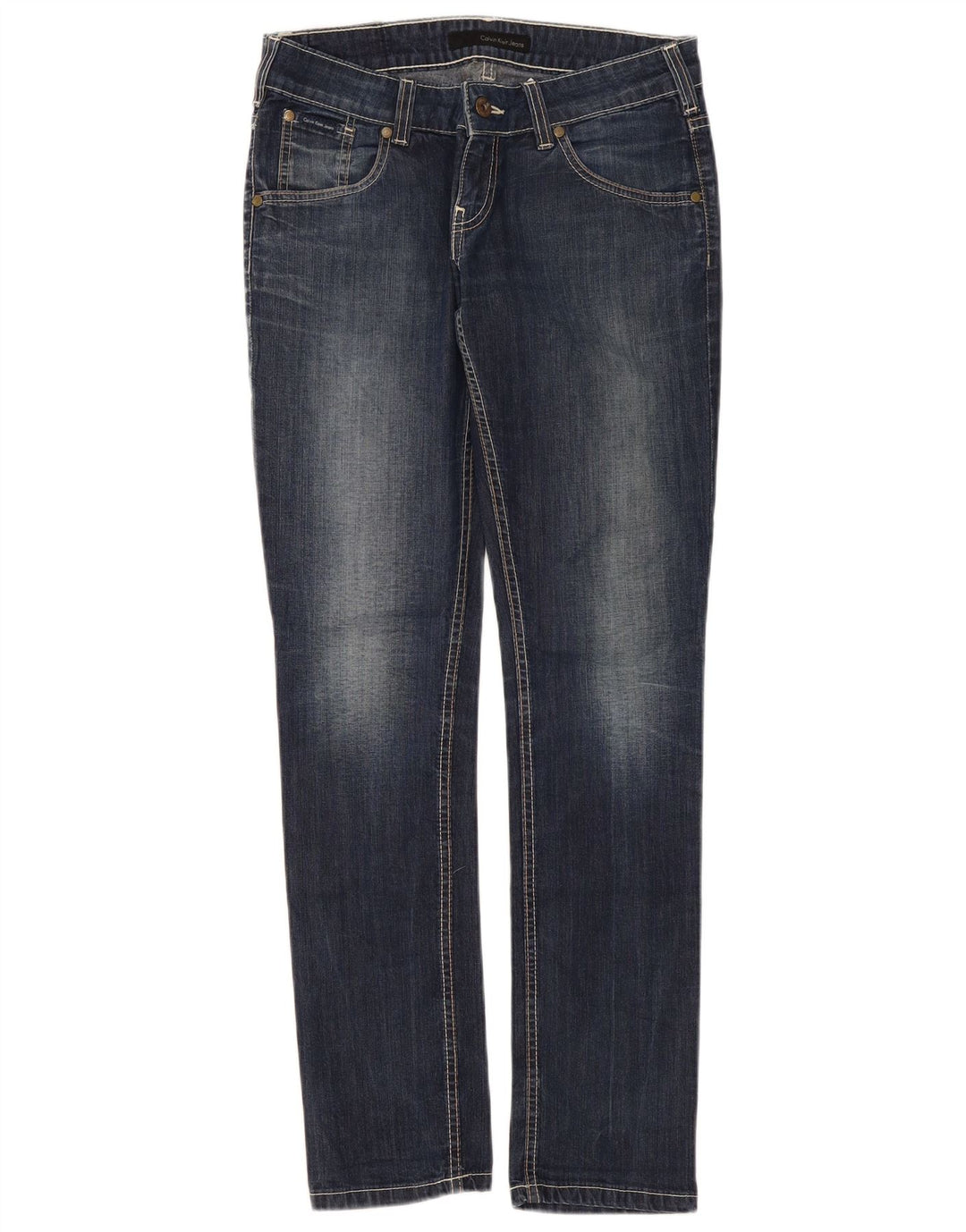 Женские узкие джинсы Calvin Klein W29 L32, синий хлопок