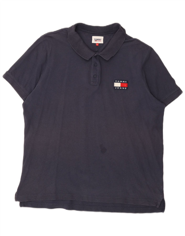 Мужская рубашка-поло Tommy Hilfiger 2XL темно-синяя
