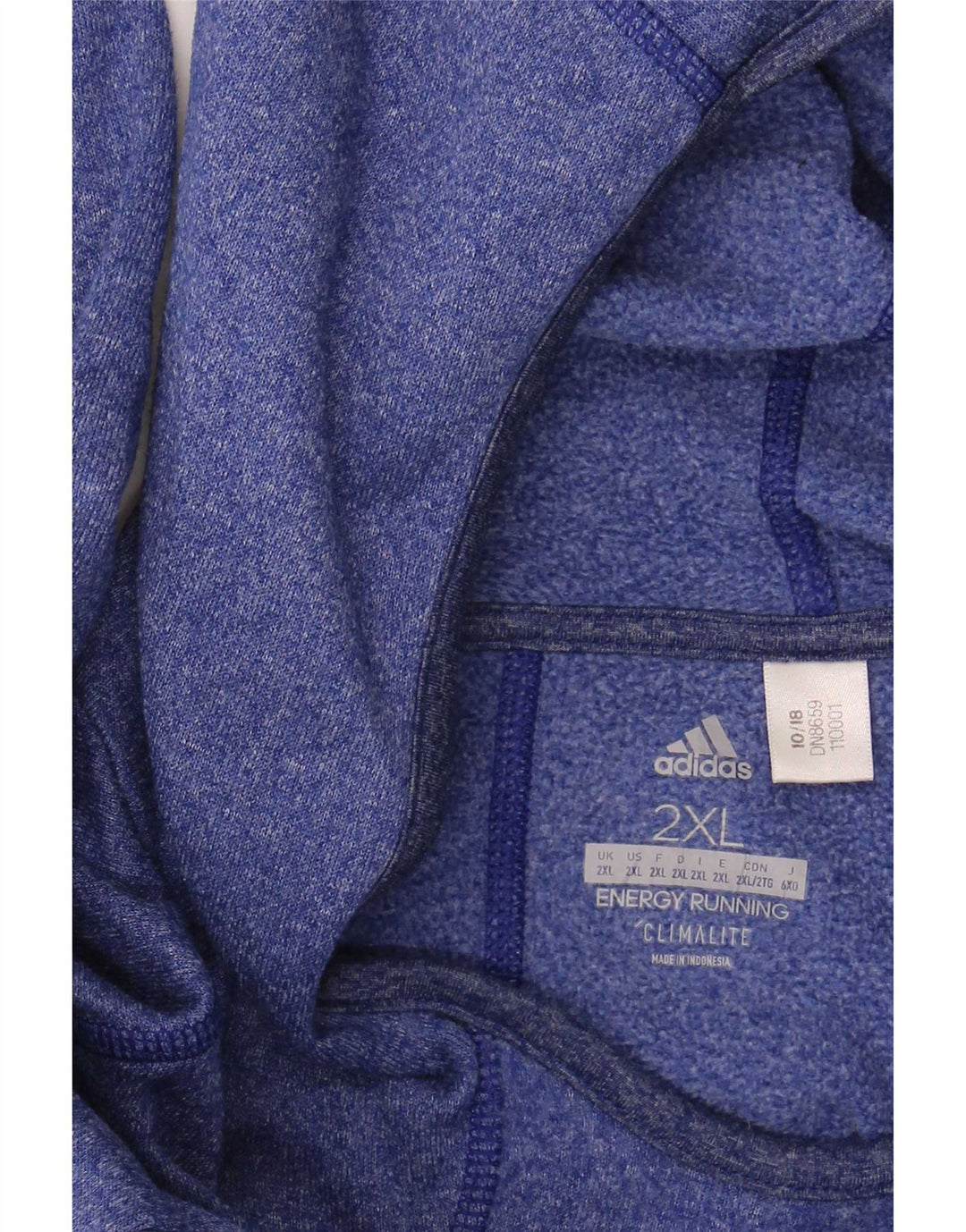 Мужская футболка с капюшоном Adidas с длинным рукавом 2XL, синяя