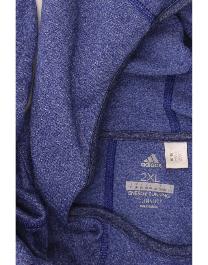 Мужская футболка с капюшоном Adidas с длинным рукавом 2XL, синяя