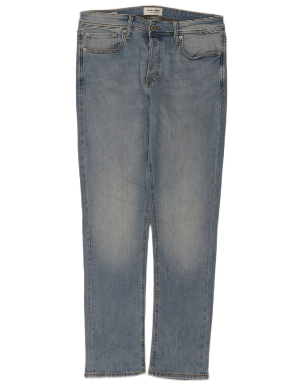 Мужские узкие джинсы Jack & Jones W32 L32 синие, хлопок