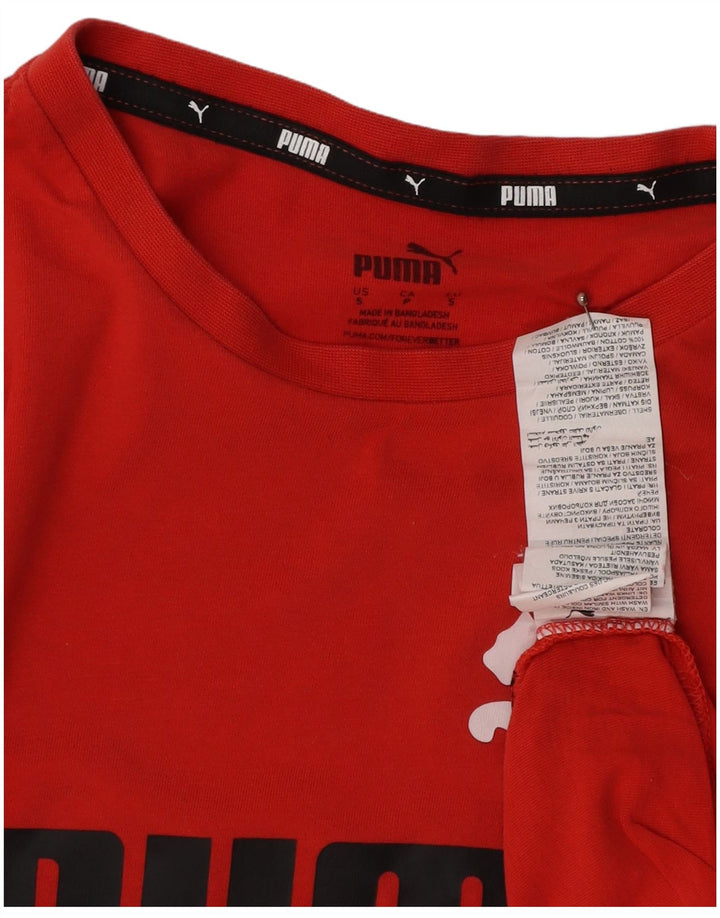 Мужская футболка с рисунком PUMA, маленький красный хлопок
