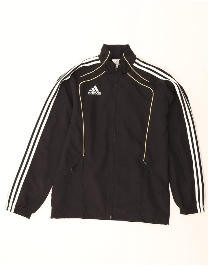 Мужская спортивная куртка Adidas UK 34/36, маленький черный полиэстер