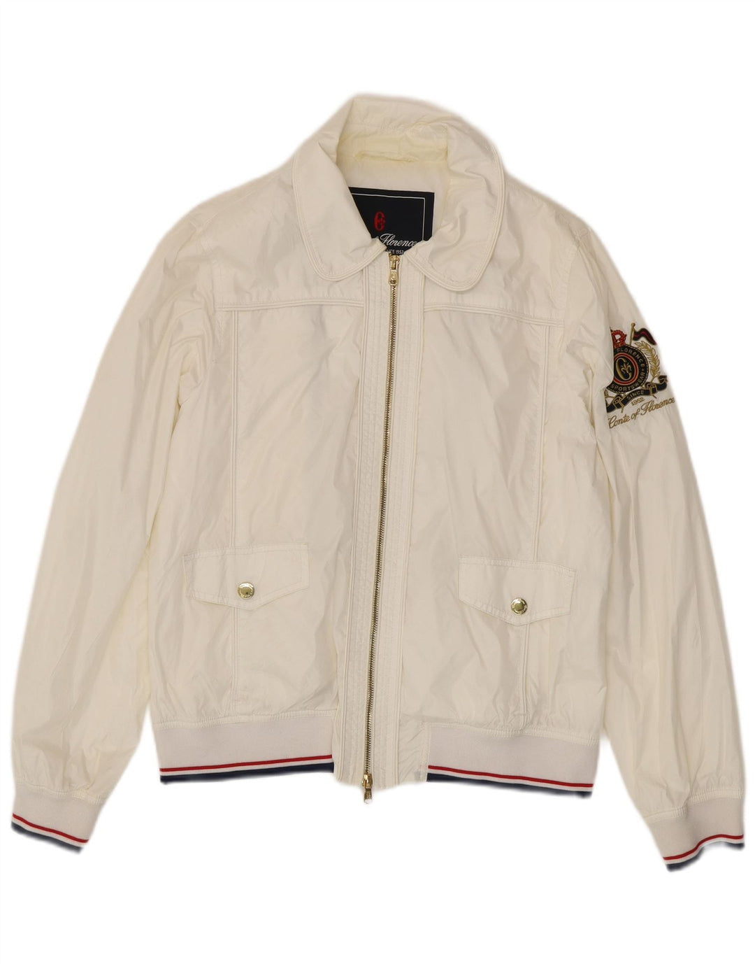 Женский бомбер с графическим рисунком Conte of Florence IT 48 XL Белый Полиамид