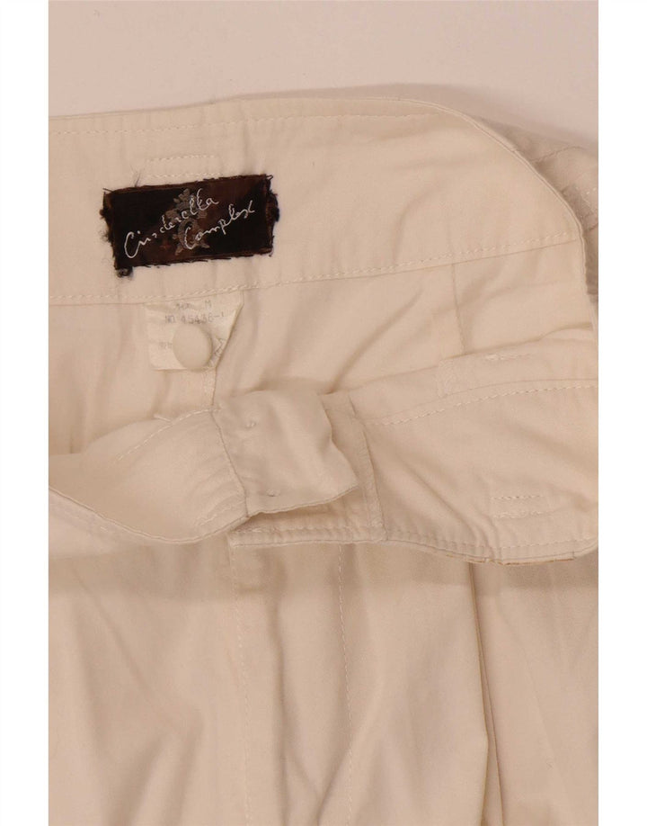 Винтажные женские шорты чинос с высокой талией среднего размера W28 Off White
