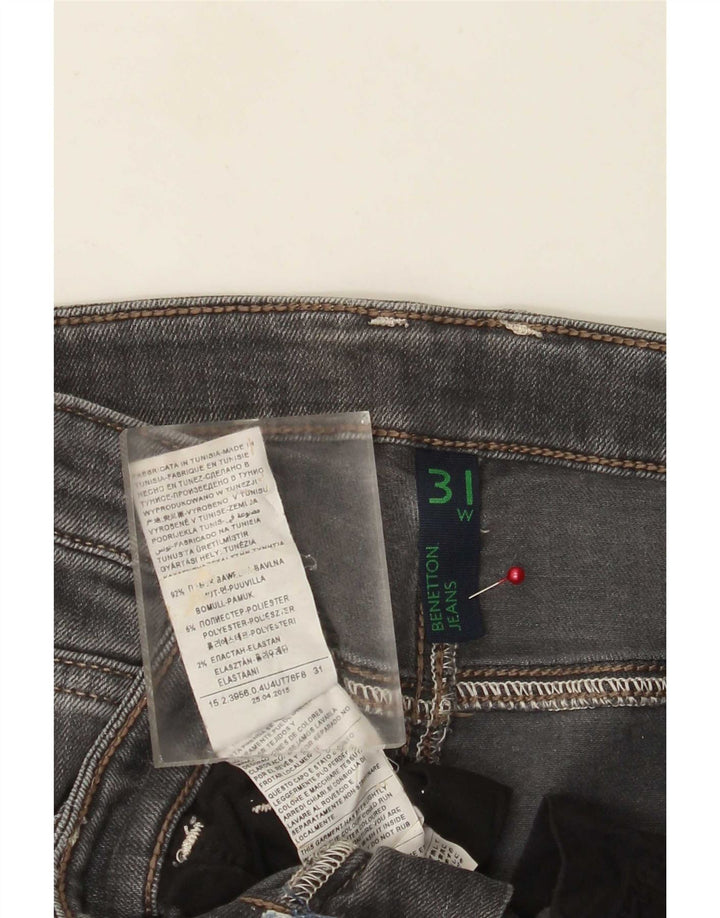 Женские узкие джинсы Benetton W31 L31 серые, хлопок