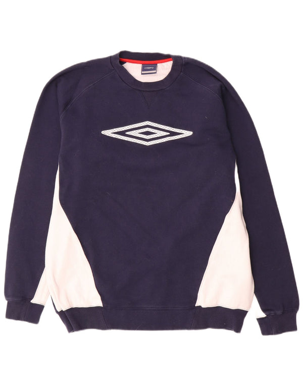 Umbro Мужской свитшот с графическим рисунком, большой темно-синий, цветной блок