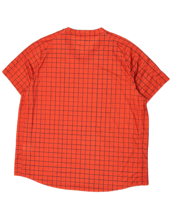 Мужская футболка Nike Dri Fit 2XL оранжевая клетка из полиэстера