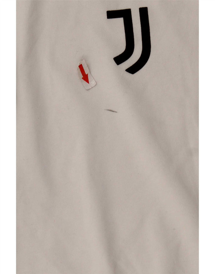 Adidas Mens Juventus Графический топ с длинным рукавом, средний белый