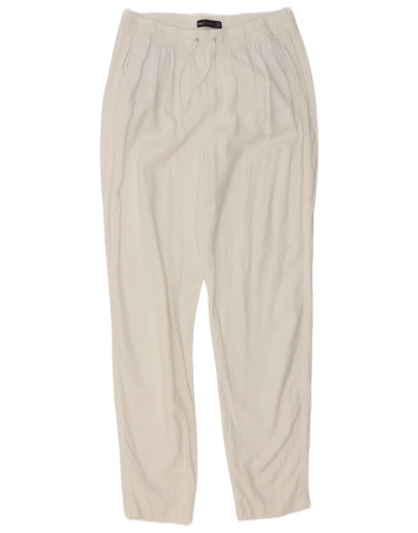 Женские зауженные брюки-чиносы Marks & Spencer UK 14, большие W32 L31, белые