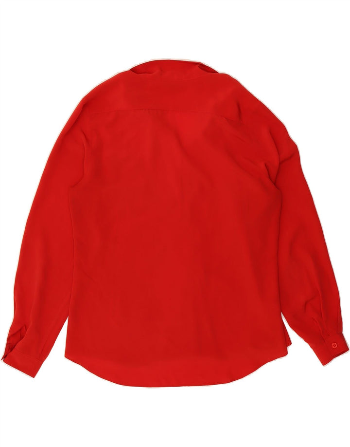 VINTAGE Womens Shirt Blouse UK 16 Large Red Polyester Vintage Vintage and Second-Hand Vintage from Messina Hembry 