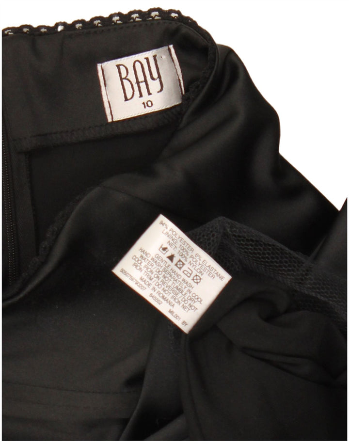 Женское платье без бретелек Bay UK 10, маленькое черное полиэстер