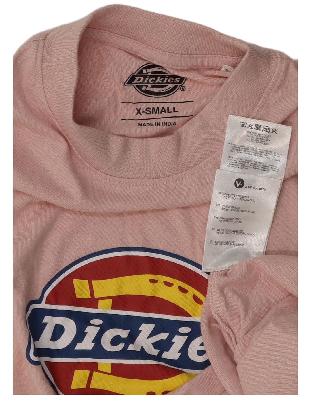 DICKIES Мужская футболка с рисунком Топ XS Розовый хлопок