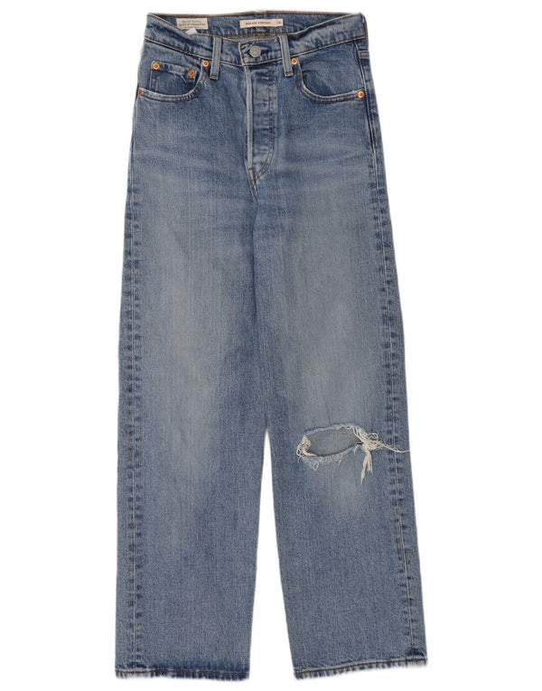 Женские прямые джинсы Levi's Ribcage с завышенной талией W26 L27 синие