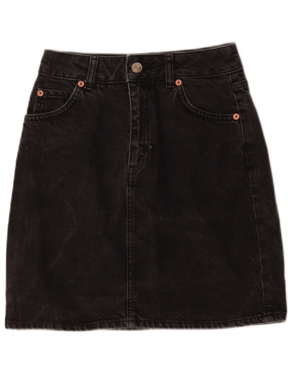 Женская джинсовая юбка Topshop UK 6 XS W24 черная