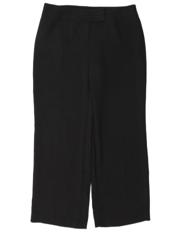 Женские прямые костюмные брюки Marks & Spencer UK 14, большие W34 L30, черные