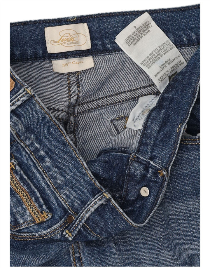 Женские джинсы-капри LEVI'S 515 США 4, маленькие W28 L20, синие, хлопок