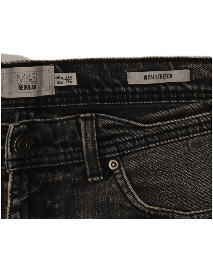Мужские прямые джинсы Marks & Spencer W36 L29 серые