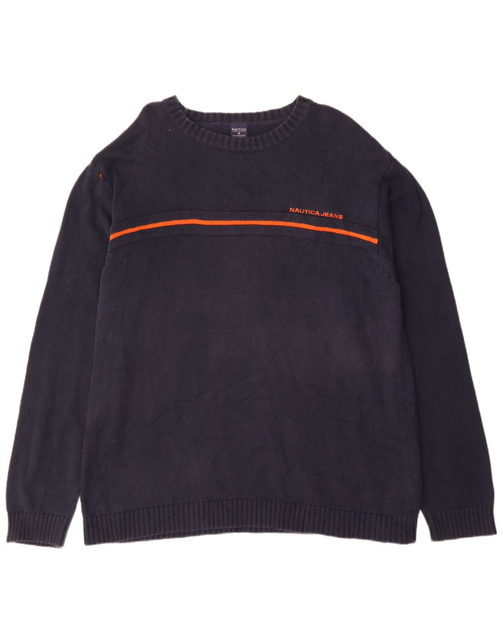 Мужской свитер NAUTICA с круглым вырезом 2XL, темно-синий, хлопок
