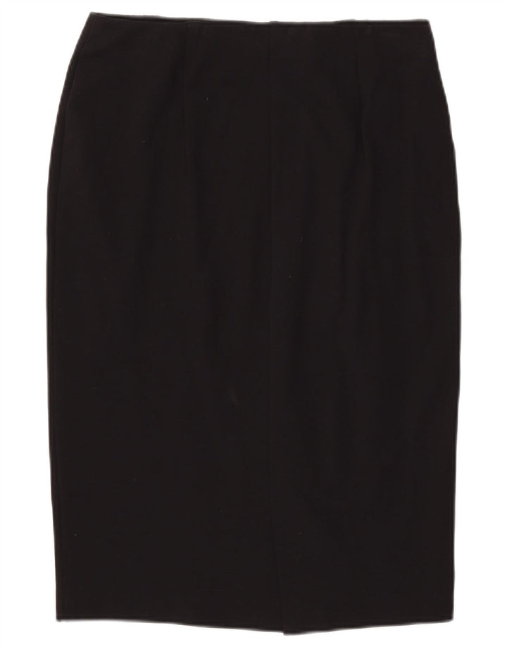 Женская юбка-карандаш Marks & Spencer UK 12 Medium W34 Черная вискоза
