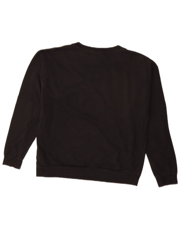 Женский свитер с рисунком ADIDAS UK 12, средний черный хлопок, толстовка