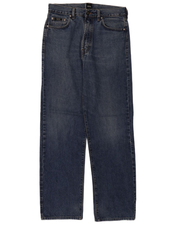Мужские прямые джинсы Hugo Boss W32 L32 синие