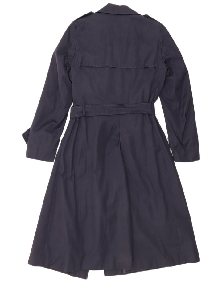 Винтажный женский тренч IT 48 XL Темно-синий Полиамид