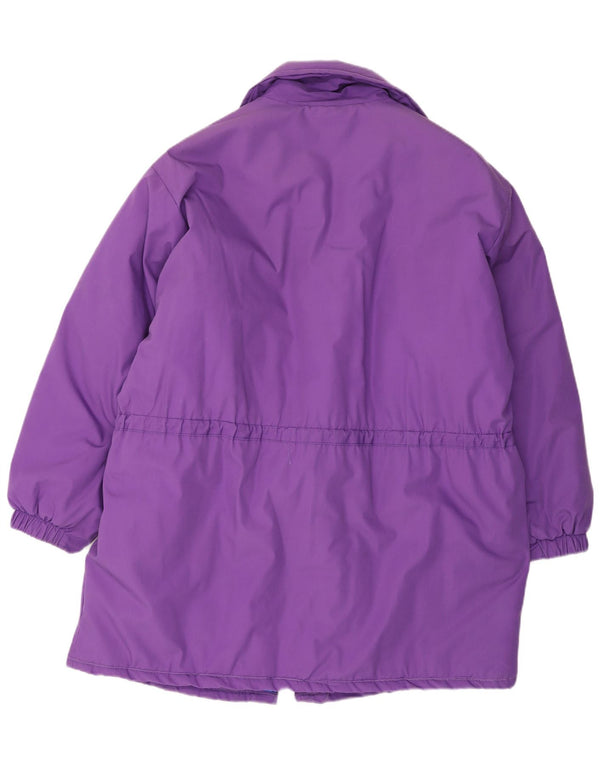 Винтажное женское стеганое пальто UK 18 XL, фиолетовый полиэстер